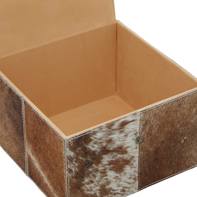 Leather Natural Box (Set of 2)