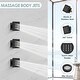 preview thumbnail 7 of 35, 12" Wall Mount LED Rainfall 3 Way Thermostatic Shower Faucets Sets with 6 Body Jets