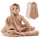 preview thumbnail 45 of 83, Comfy Cubs Hooded Baby Towels - 6 Layer, 100% Muslin Cotton - Large 32 x 32 Inch Cedar and Sand - Pack of 2