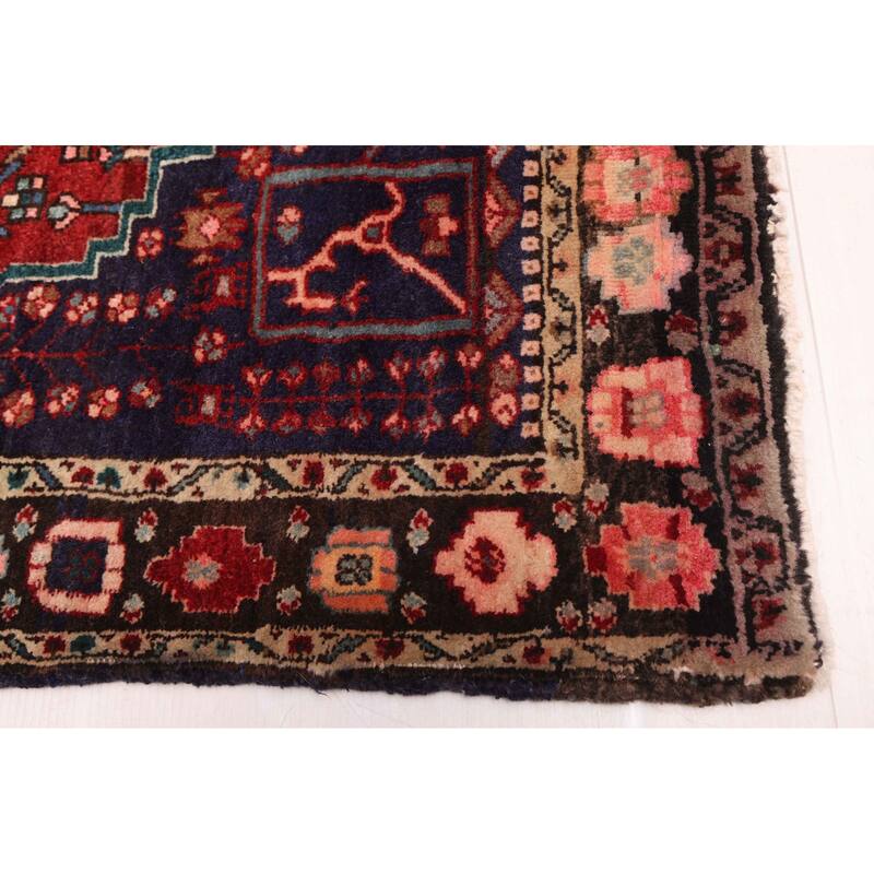 ECARPETGALLERY Hand-knotted Anatolian Vintage Dark Red Wool Rug - 4'1 x 6'4