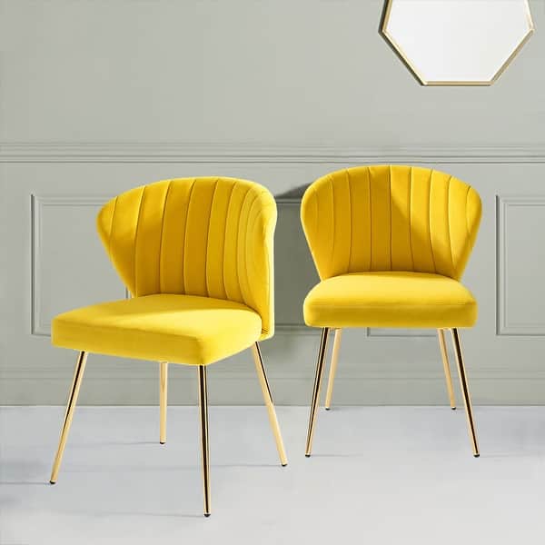 slide 1 of 75, Milia Upholstered Premium Velvet Dining Chair (Set of 2)
