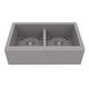 preview thumbnail 6 of 17, Karran Farmhouse Apron Front Quartz Double Bowl Kitchen Sink Kit
