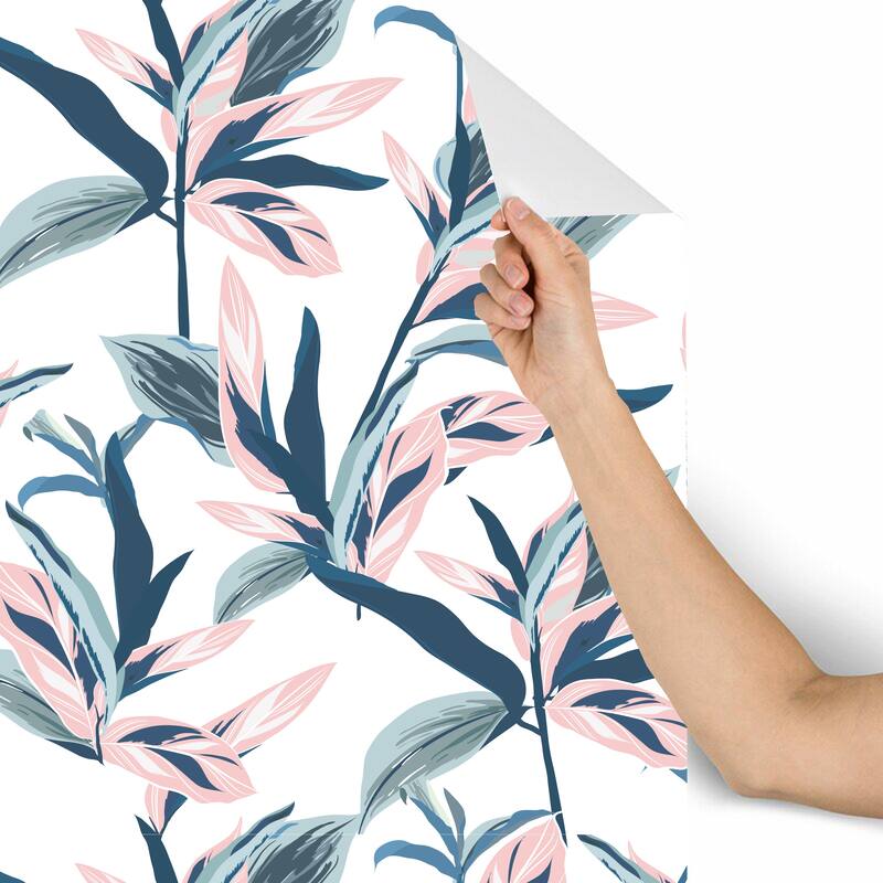 Guava Tropical Leaves Removable Wallpaper - 10'ft H x 24''inch W