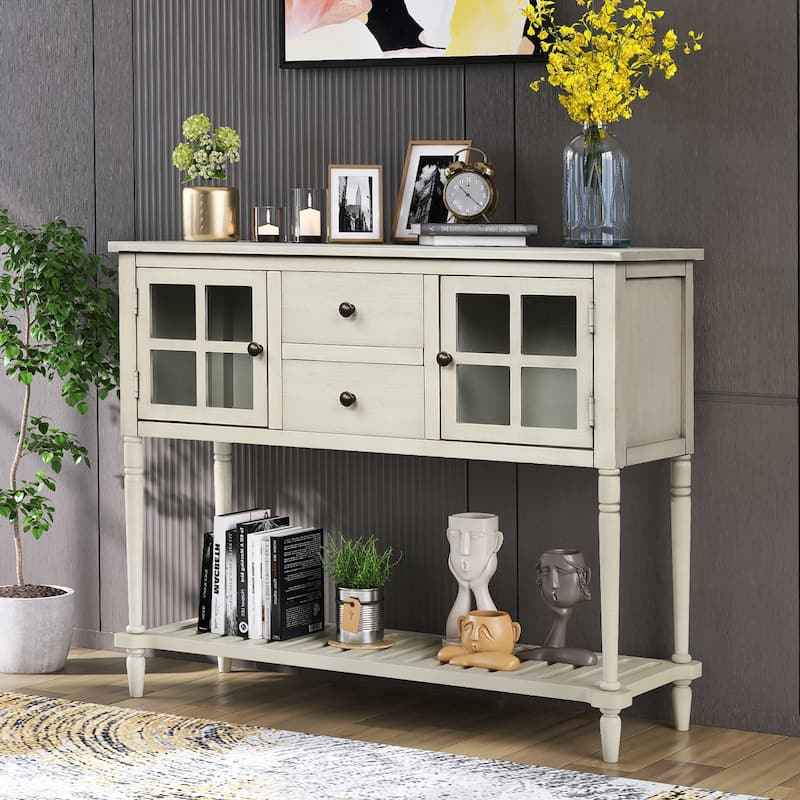 Sideboard Console Table with Bottom Shelf