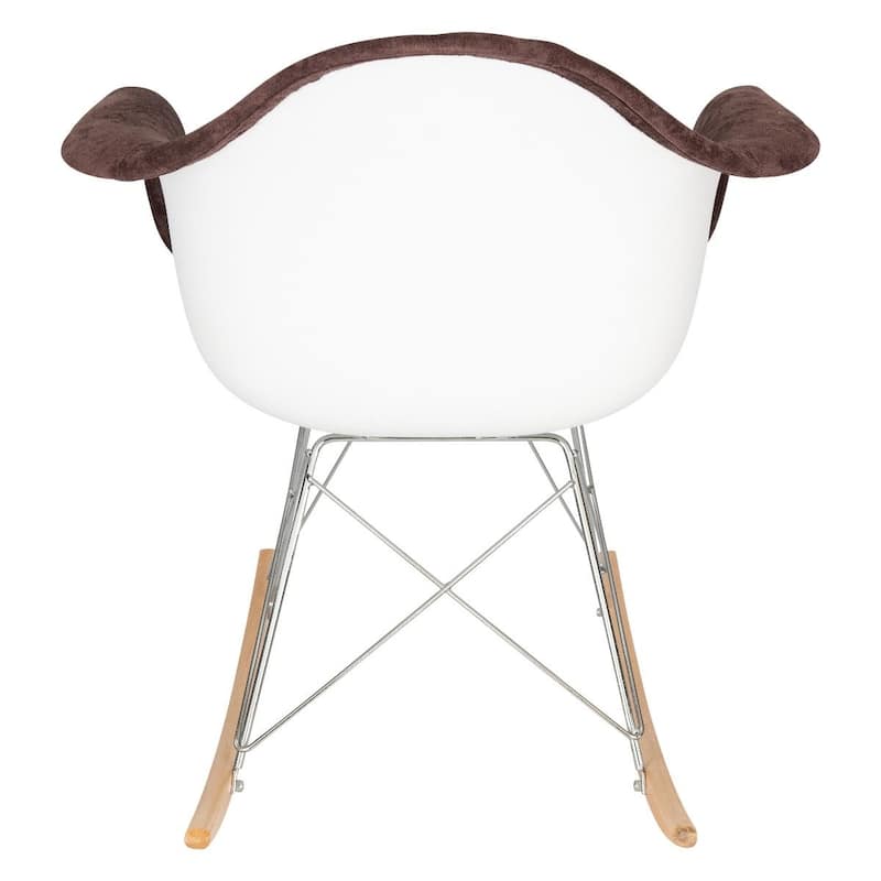 Wilson Contemporary Modern Velvet Rocker Chair - Nursery Rocking Accent Chair for Home Living Room Bedroom Patio