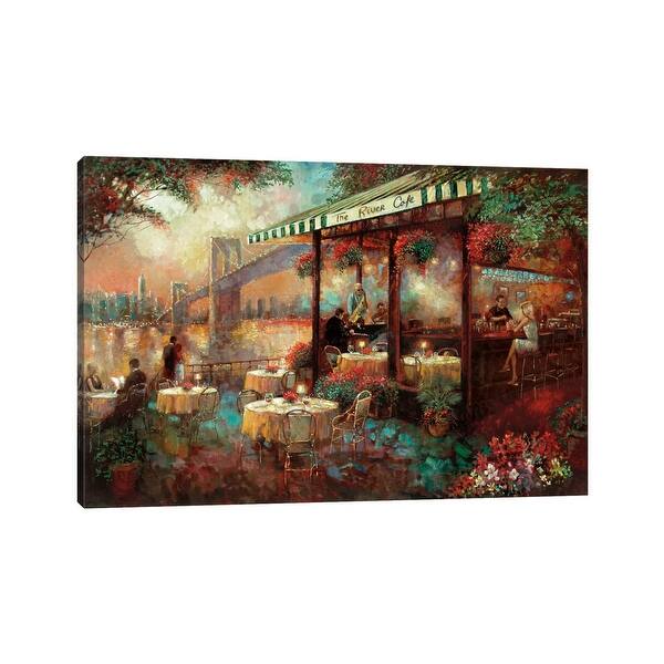 slide 2 of 8, iCanvas "The River Cafe" by Ruane Manning Canvas Print