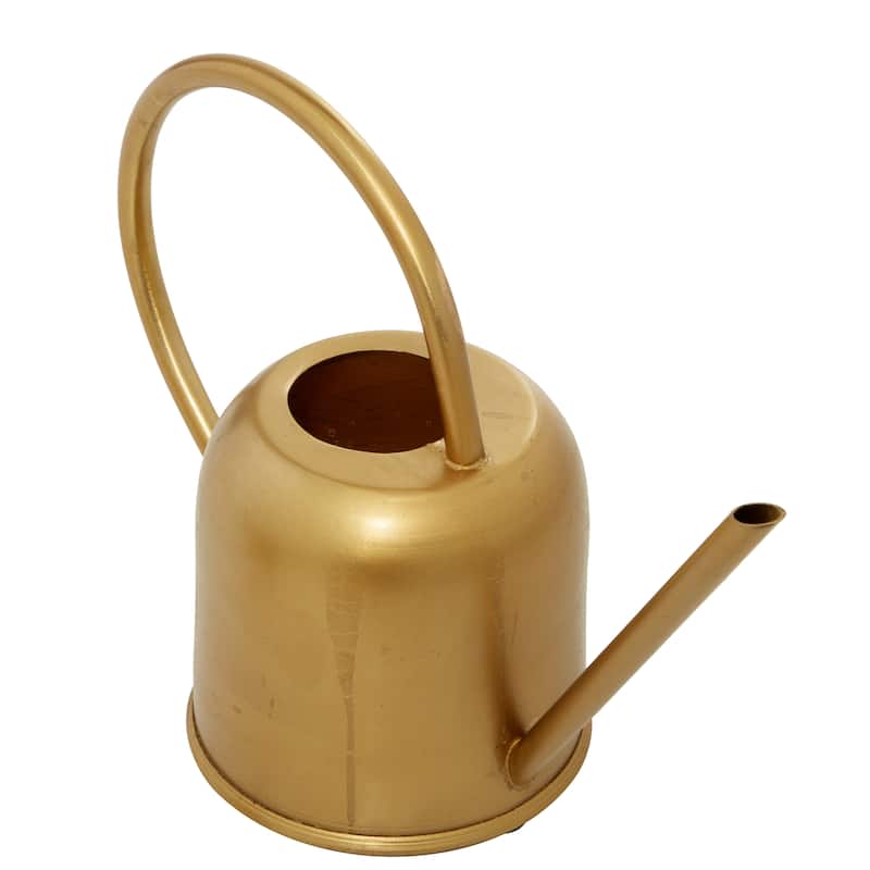 Gold Metal Watering Can Planter (Set of 2)