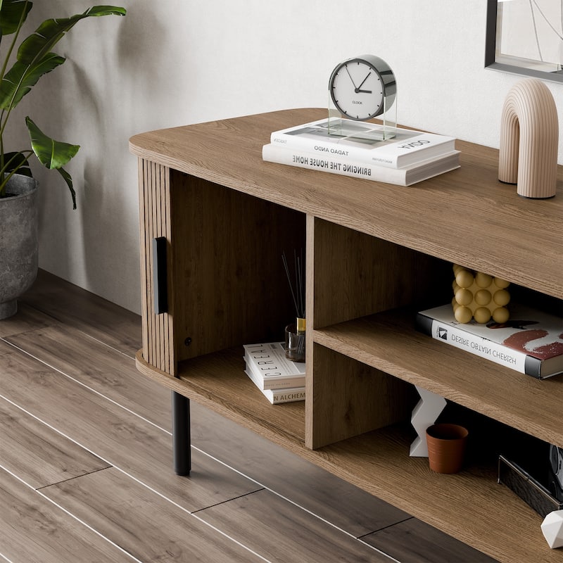 Tambour TV Stand Media Console for TVs Up to 55"