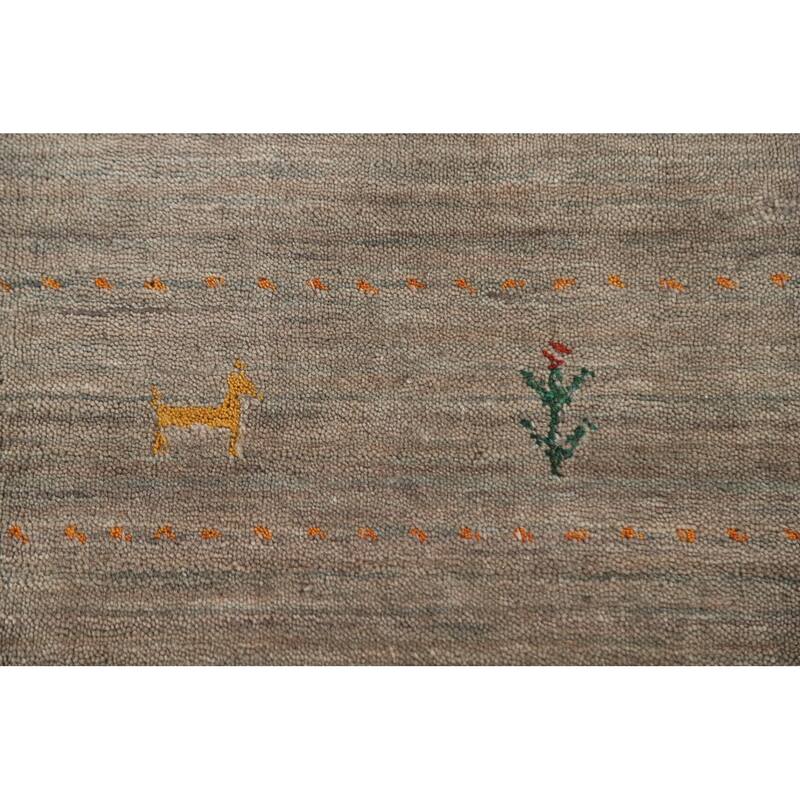 Tribal Gabbeh Indian Runner Rug Handmade Wool Carpet - 2'9"x 9'10"