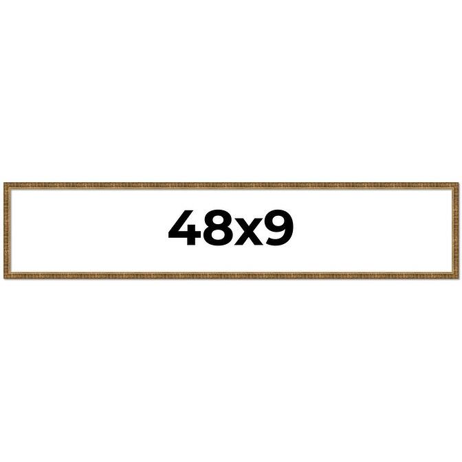 48x9 Frame Gold Picture Frame - Complete Modern Photo Frame Includes