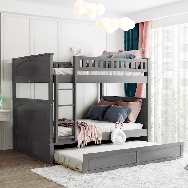Full Over Full Bunk Bed - Grey