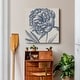 preview thumbnail 15 of 14, Indigo Floral on Linen II-Premium Gallery Wrapped Canvas
