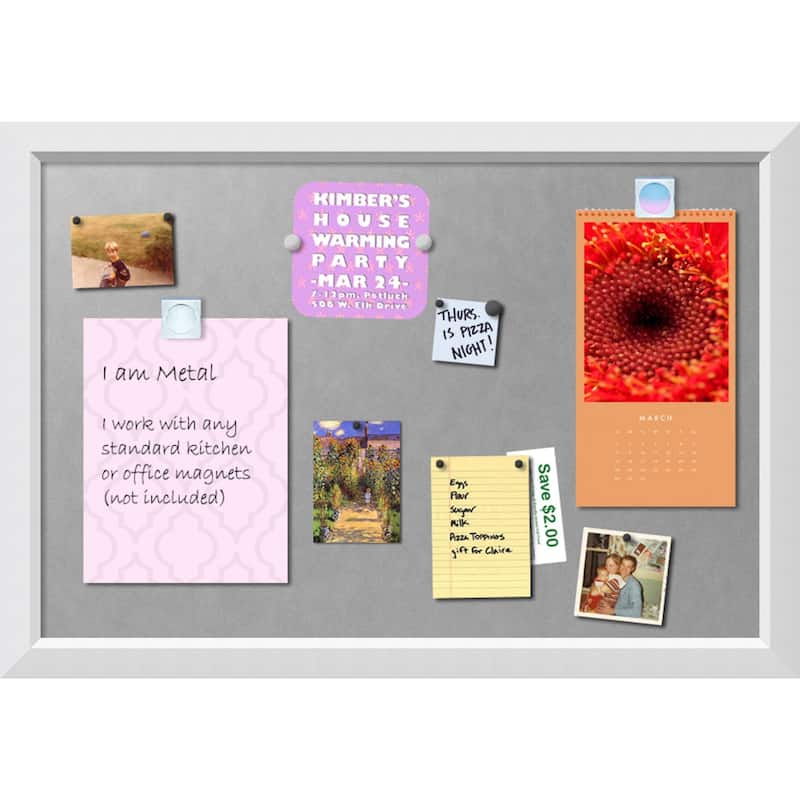 Framed Magnetic Board, Blanco White