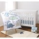 preview thumbnail 1 of 3, The Peanutshell Blue Dino 5 Piece Crib Bedding Set for Baby Boys, Nursery Set with Blanket