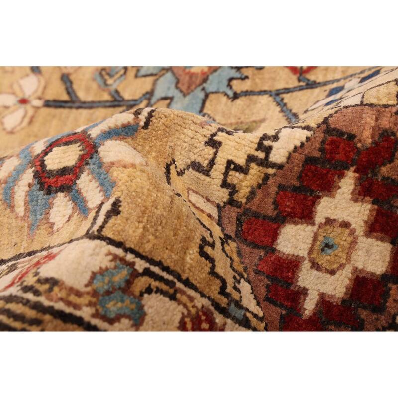 ECARPETGALLERY Hand-knotted Jules Sultane Khaki Wool Rug - 7'8 x 9'10