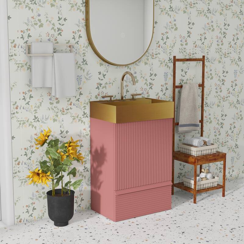 20"Bathroom Vanity with Stainless Steel Sink