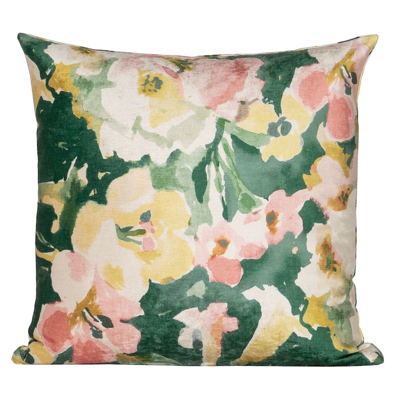 Siscovers Floral Velvet Throw Pillow