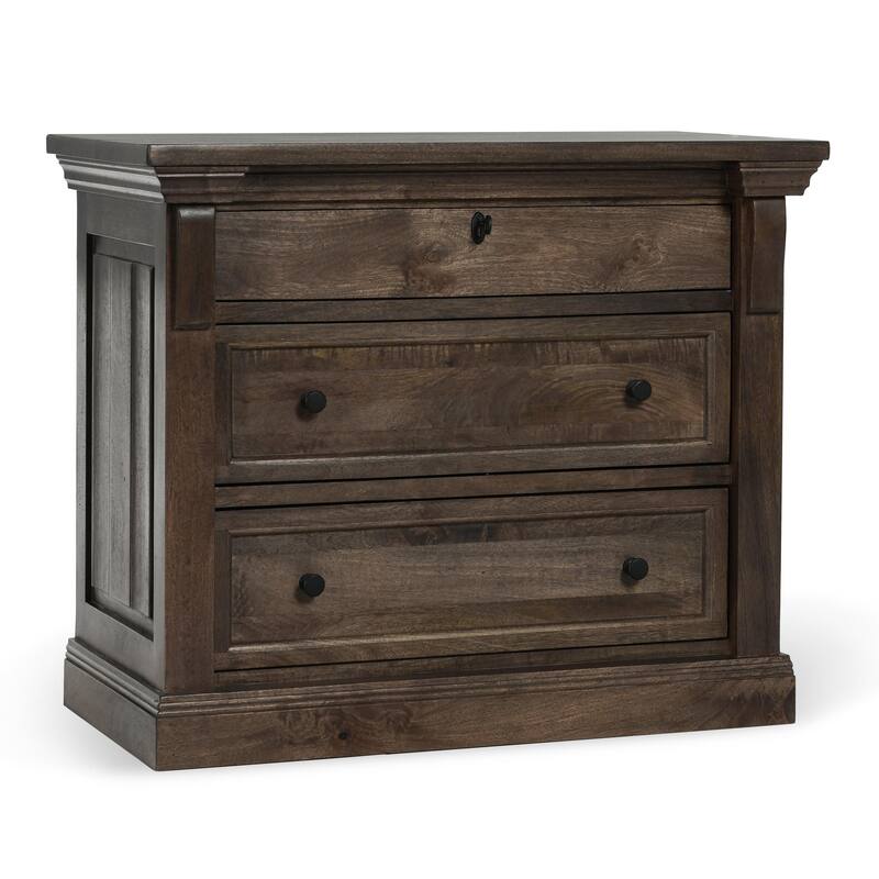 Classic Home Adelaide Three-Drawer Nightstand in Cocoa Brown