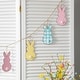 preview thumbnail 6 of 22, Glitzhome Easter Wooden Eggs Door Hanger Metal Truck Bunny Garland Wall Hanging Decor - N/A