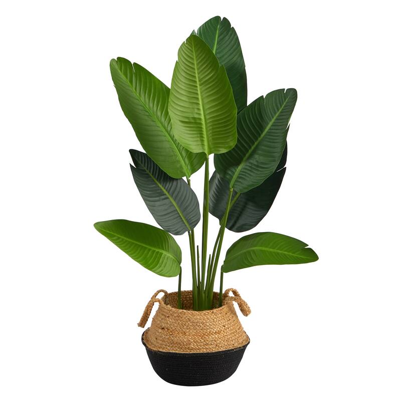 Artificial Palm Tree 4ft Indoor Tropical Tree with Planter - Modern Boho Home Decor - Green - 51-60 Inches