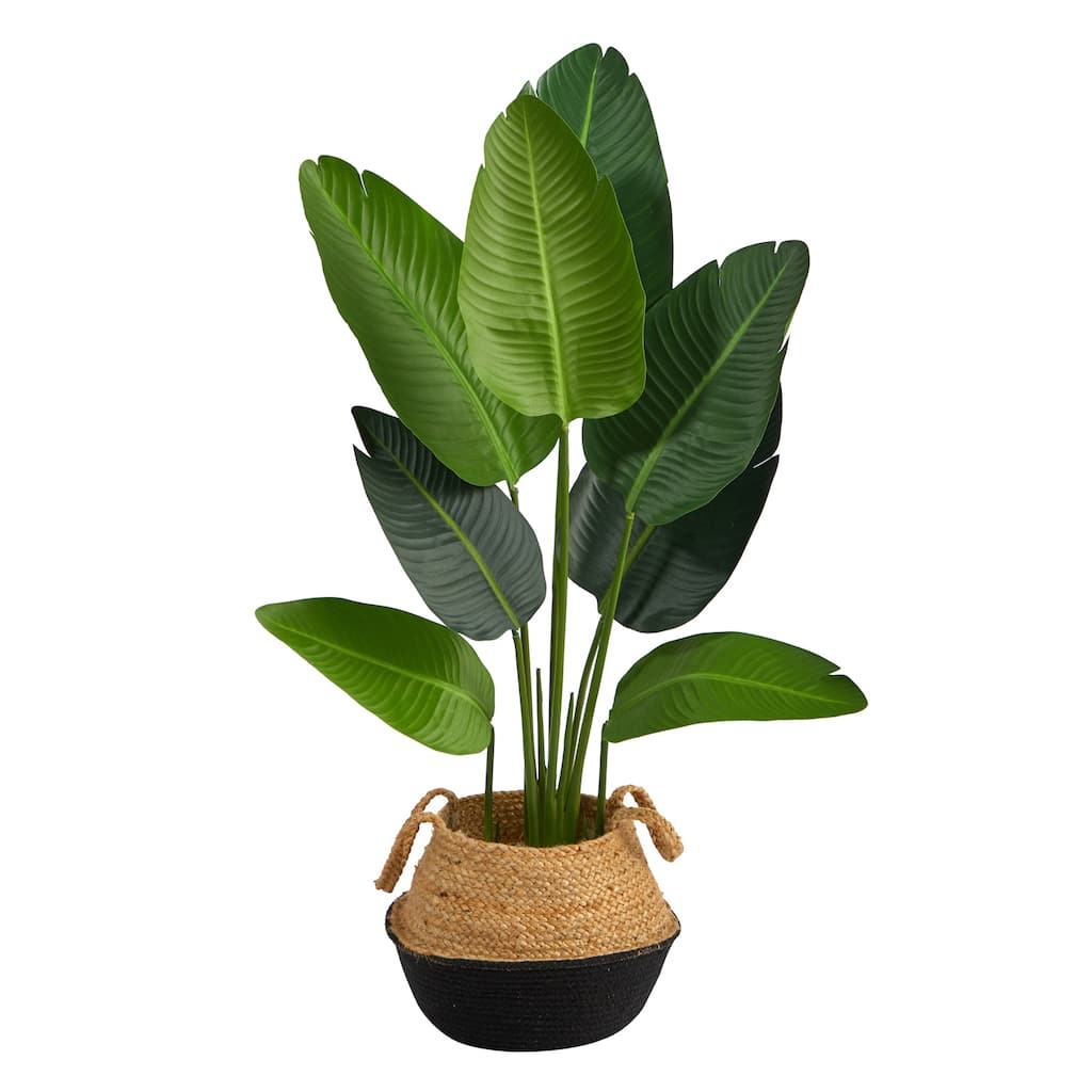 Artificial Palm Tree 4ft Indoor Tropical Tree with Planter - Modern Boho Home Decor - Green - 51-60 Inches