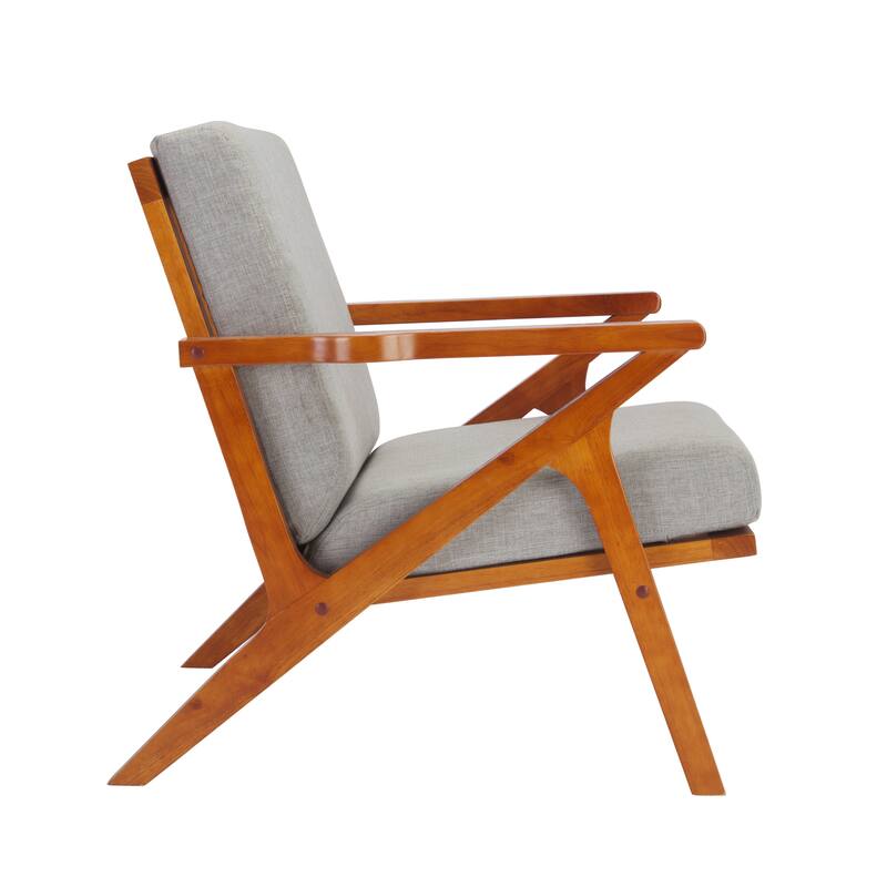 Porthos Home Clia Fabric Accent Chair with Rubberwood Frame, Removable Cushions