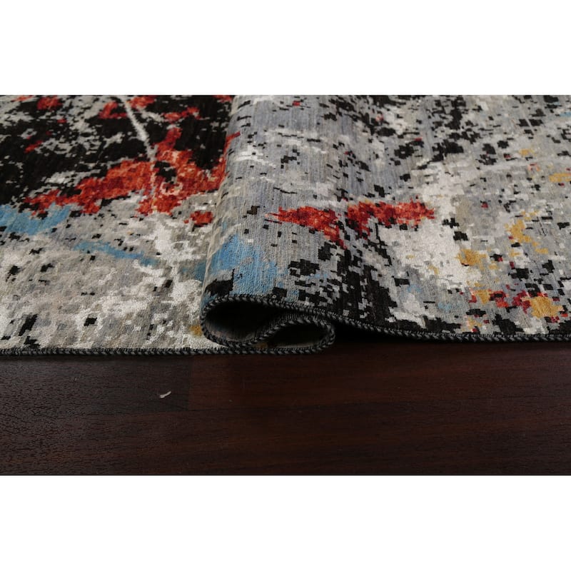 Vegetable Dye Wool/ Silk Oriental Abstract Area Rug Hand-knotted - 12'0" x 15'5"