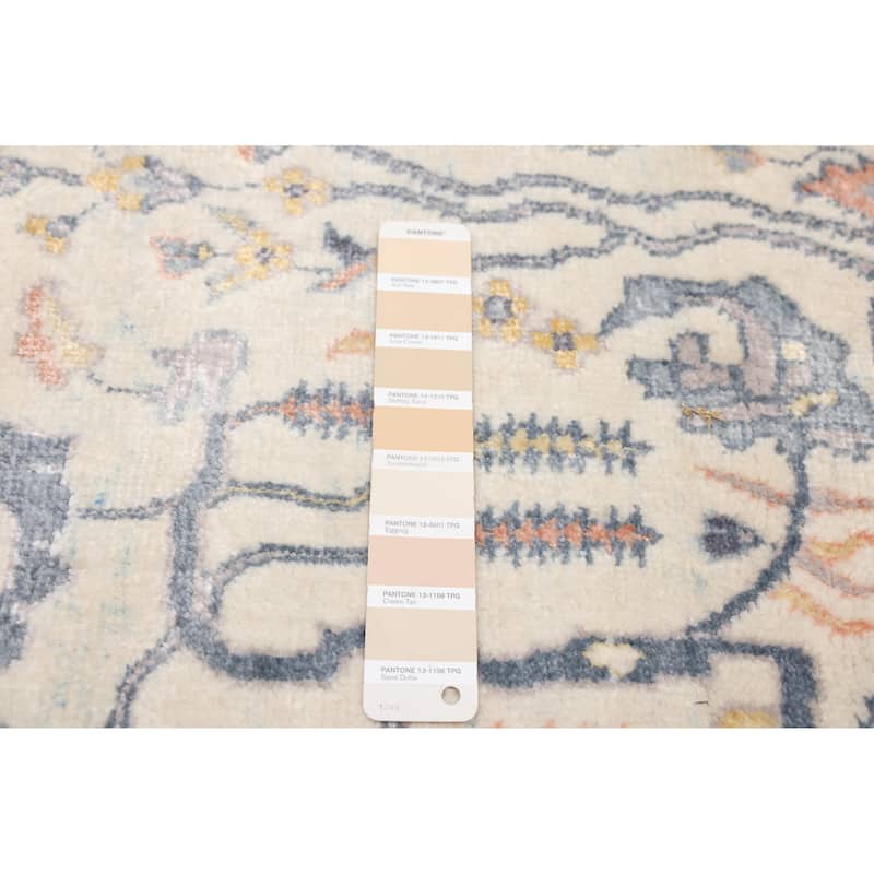 ECARPETGALLERY Hand-knotted Heritage Cream Silk, Wool Rug - 7'10 x 9'11