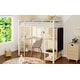 preview thumbnail 10 of 16, White Twin Size Metal Loft Bed with Built-in Wardrobe, Desk and Shelves for Kids, Boys and Girls