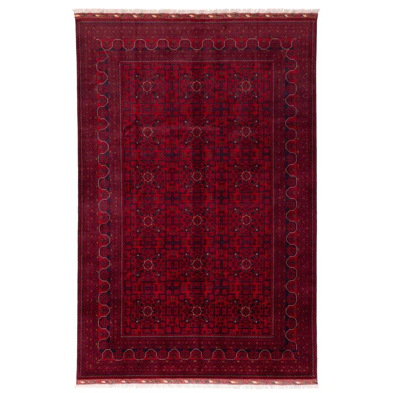 ECARPETGALLERY Hand-knotted Finest Khal Mohammadi Red Wool Rug - 6'8 x 10'1