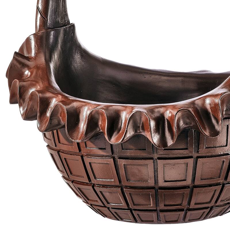 13.5" Resin Chocolate Easter Basket