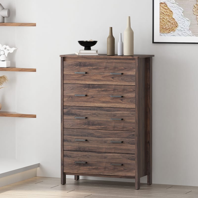 Olimont 5 Drawer Chest by Christopher Knight Home - Medium Brown