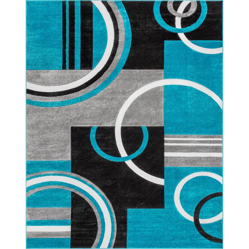 Well Woven Ruby Galaxy Waves Modern Geometric Area Rug