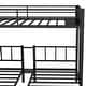preview thumbnail 11 of 11, Triple Bunk Bed with Drawers, Metal Frame, Bed Head with Shelving, Twin over Twin & Twin, Black