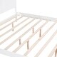 preview thumbnail 7 of 16, Queen/King Size Modern Canopy Platform Bed with Headboard and Footboard - Pine Wood