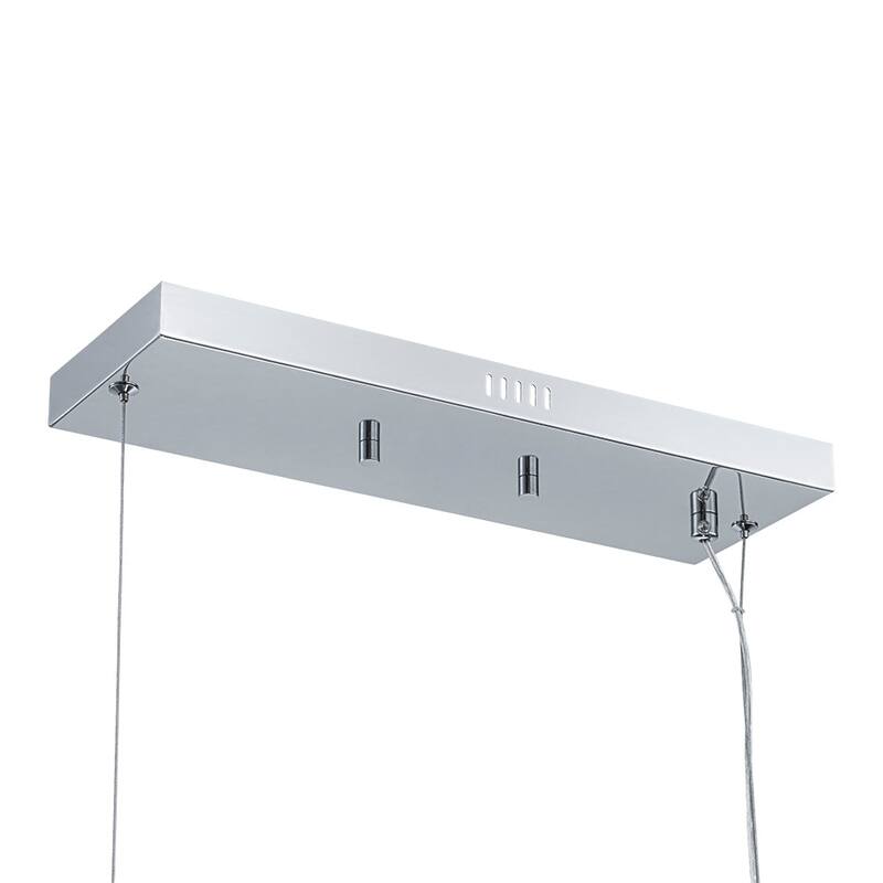 Contemporary Dimmable LED Crystal Style Resin Linear Island Pendant