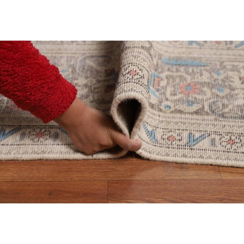 Geometric Tabriz Persian Area Rug Handmade Dining Room Wool Carpet - 9'3"x 12'8"