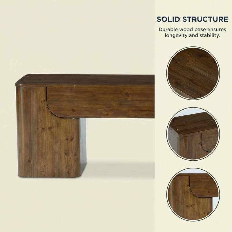 Solid Wood TV Stand for 55/60/65/75-Inch TVs, Media TV Console, Entertainment Center Television Stand for Living Room, Bedroom