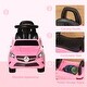 preview thumbnail 4 of 7, Kids Ride-On Push Car with Music, Horn, Headlights & Storage, Foot-to-Floor Sliding Toy for Toddlers 18-36 Months - Pink
