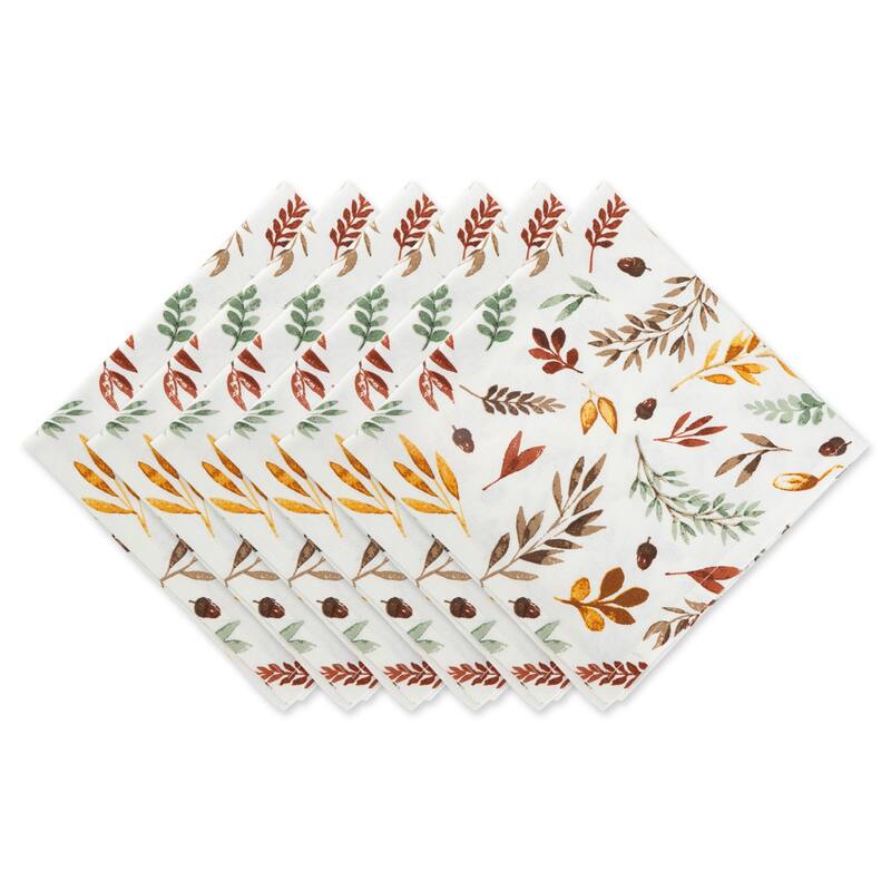 DII Thankful Autum, Fall Leaves, Napkin Set, 6 Piece - Fall Leaves