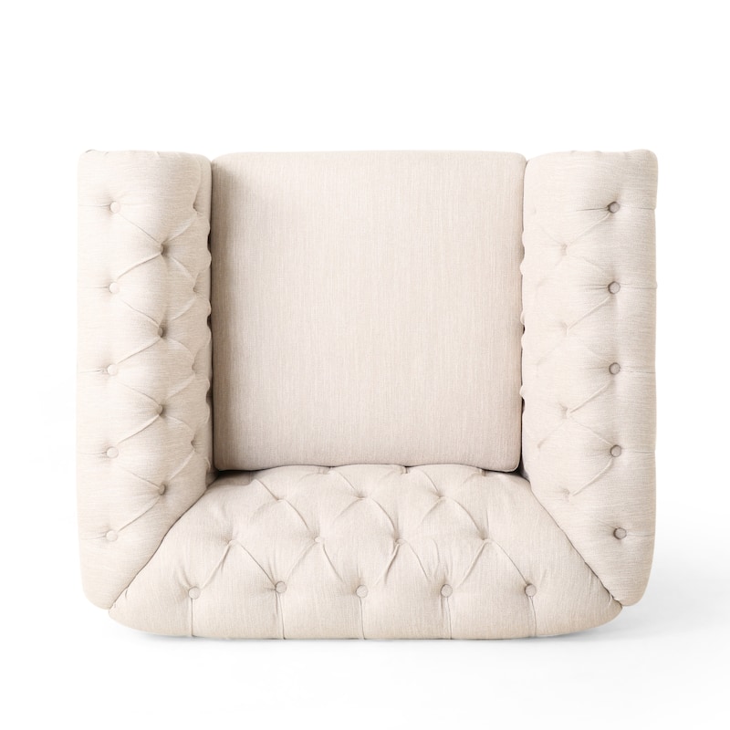 Castalia Chesterfield Tufted Club Chair by Christopher Knight Home - 39.00" L x 33.50" W x 28.00" H