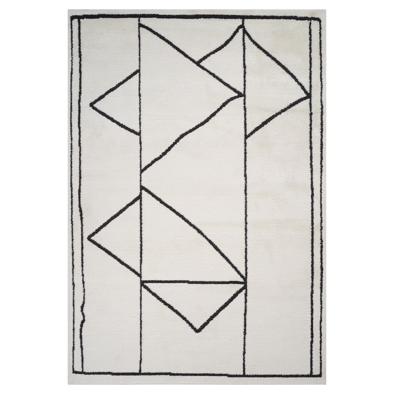HomeRoots Geometric Rectangle Area Rug