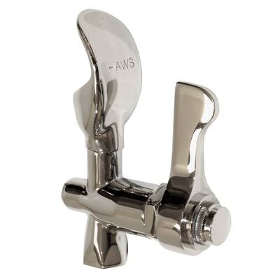 Haws Pipe Mounted Polished Chrome Bubbler with Self-Closing Lever