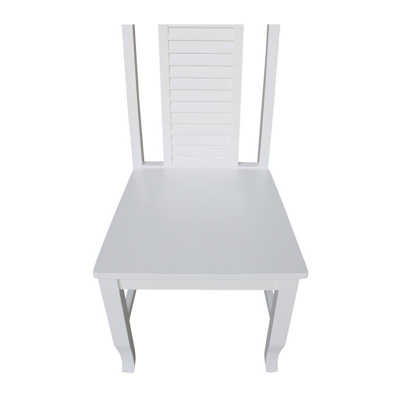 Solid Wood Seaside Dining Chairs - Set of Two