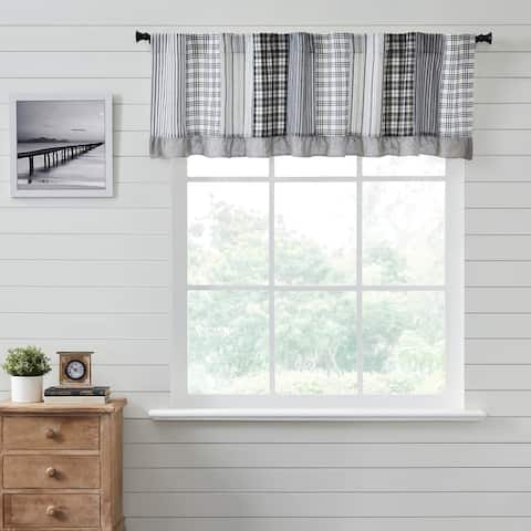 Sawyer Mill Black Patchwork Valance 19x72 - M