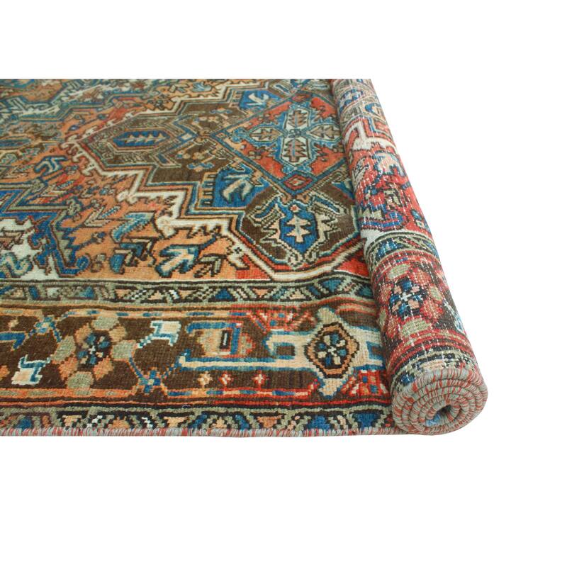 Fine Vintage Distressed Meyramgu Rust/Brown Rug - 5'3" x 7'7"