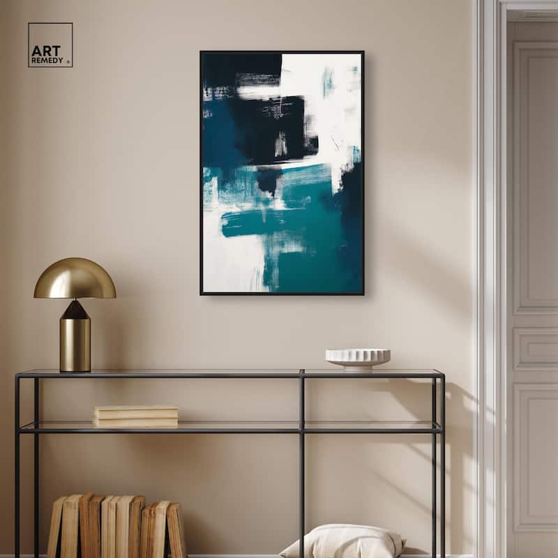 Weight of Teal II Canvas by Art Remedy