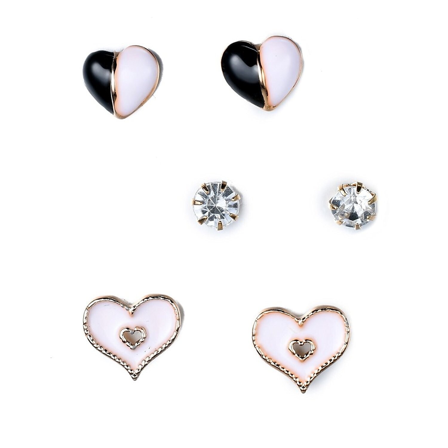 black sparkly stud earrings