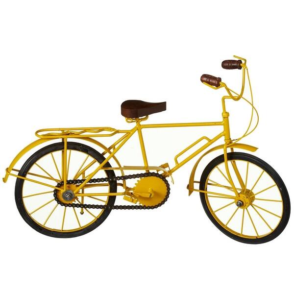Shop Set Of 2 Yellow And Black Iron Wood Classic Styled Decorative