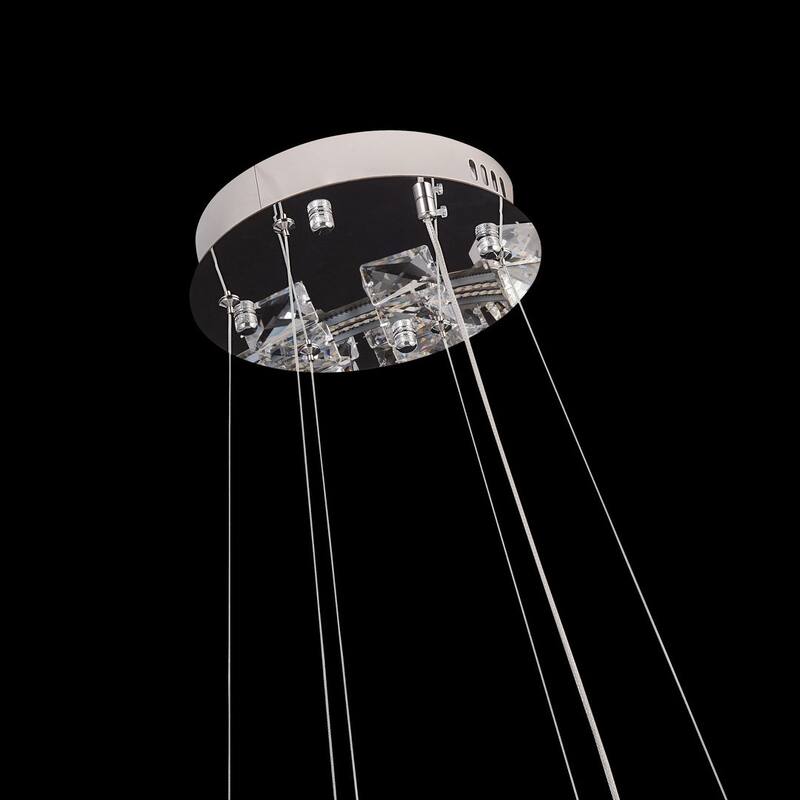 Luxury Crystal 30" LED Chandelier Modern Round